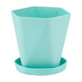 thumbnail image 4 of Hvmvliv Flower Pot Thickened Large Plastic Flower Pot for Balcony Household - 15.5x14.5cm Plant Planting Potted with Saucer and Drainage Holes Green, 4 of 6