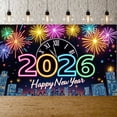 thumbnail image 3 of Colorful New Year 2026 Banner with Fireworks for Celebration Event City Skyline, 3 of 3