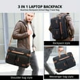 thumbnail image 2 of 3 In 1 Briefcases, Convertible Backpack Messenger Bag, Shoulder Bag, Laptop Case Handbag Business Briefcase, Multi-Functional Travel Rucksack, Fits 17.3 Inch Laptop For Men, 2 of 5