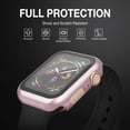 thumbnail image 3 of Case For Apple Watch Series 3/2/1 (38mm) - Shockproof Protective Guard Shield Cover Armor Screen Protector Case Built in Screen Protector Tempered Glass Full Coverage, Silver, Black, Pink, Clear, 3 of 5