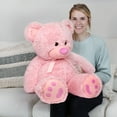 thumbnail image 4 of LotFancy Giant Teddy Bear Stuffed Animal, Gift for Girls Girlfriend Wife, Pink, 39", 4 of 8