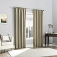 thumbnail image 5 of Sun Zero Laredo 2-pack 100% Blackout Rod Pocket Curtain Panel Pair, 37"x84", Taupe, 5 of 7