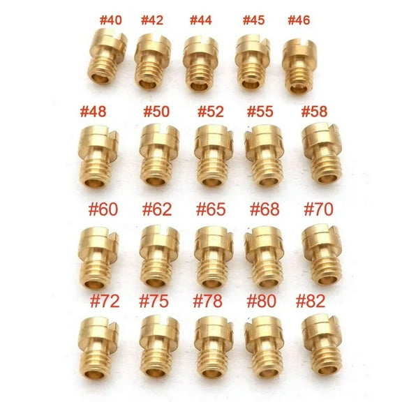 suitable for 20pcs Copper M4 Main Jet 4mm Carburetor Jets for GY6 50cc 139QMB Scooter Motorcycle Mikuni Keihin Carburetor CVK PZ19 Round Head