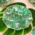 thumbnail image 2 of Efavormart 25 Pack | 9" Green Leaf Decagon Dinner Paper Plates, Disposable Party Plates, 2 of 11
