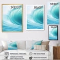 thumbnail image 4 of Designart "Spiraling Turquoise Wondrous Wave I" Abstract Spirals Picture Framed Wall Decor, 4 of 5