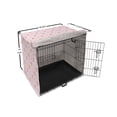 thumbnail image 6 of Floral Dog Crate Cover, Hibiscus Flowers Arranged into Squares and Stripes Summer Design, Easy to Use Pet Kennel Cover Small Dogs Puppies Kittens, 7 Sizes, Pale Pink Dark Yellow, by Ambesonne, 6 of 6