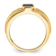 thumbnail image 2 of Primal Gold 10K Yellow Gold Polished/Brushed 1-8x5 Onyx and Diamond Ring, 2 of 5
