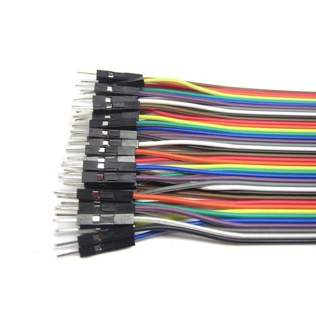 MERRYHAPY 40Ud Cables Jumper Macho A Macho Reusable Para Proyectos Electrónicos Con Aislante Plástico