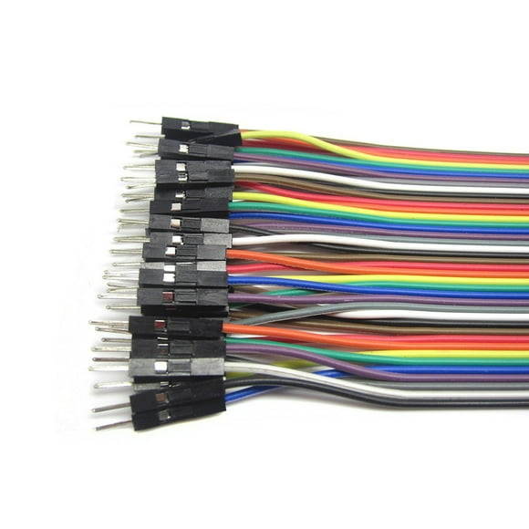 MERRYHAPY 40Ud Cables Jumper Macho A Macho Reusable Para Proyectos Electrónicos Con Aislante Plástico