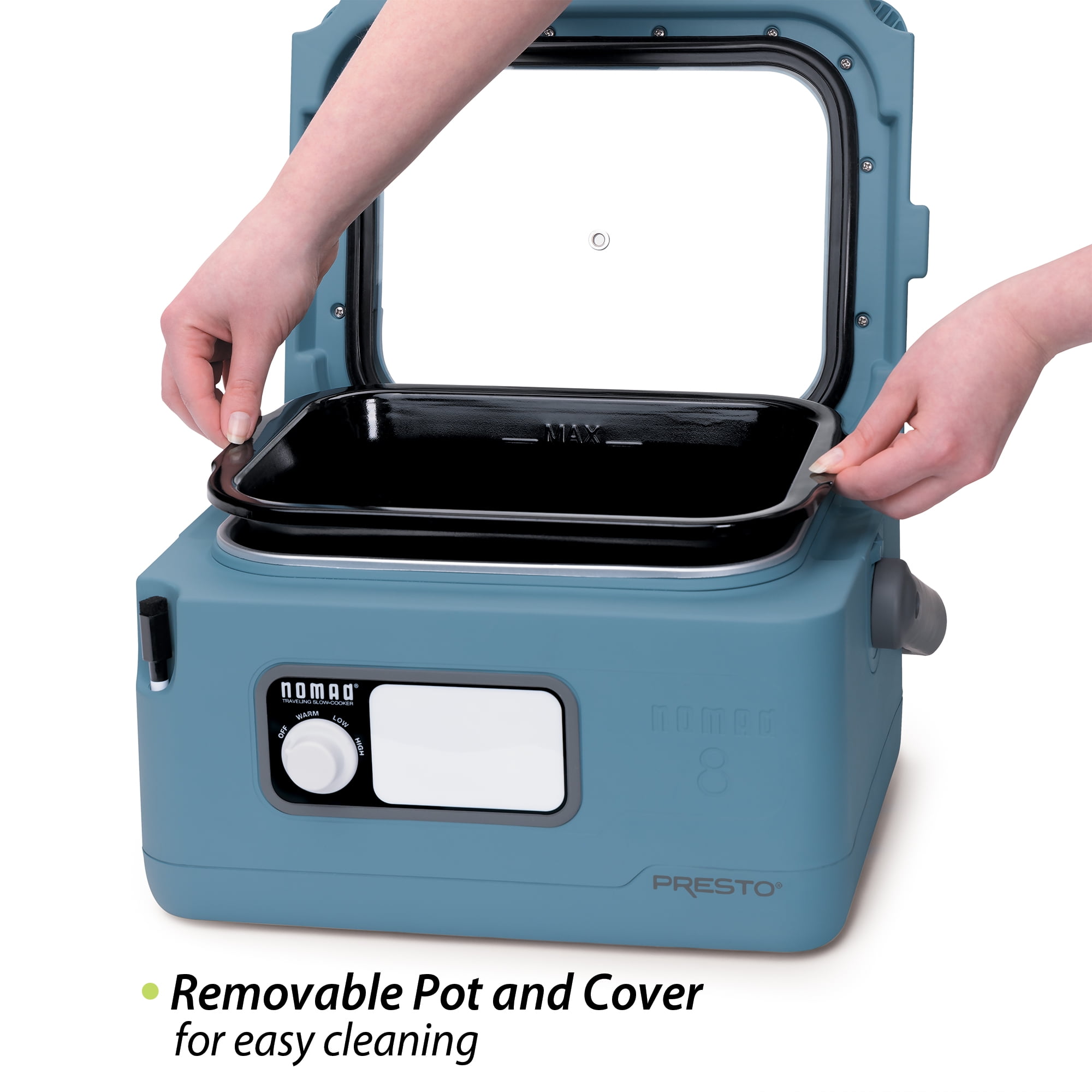 Presto 8-Qt Nomad Traveling Slow Cooker Blue