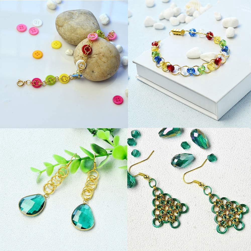 2400pcs 24 Color 10mm Aluminum Jump Rings Open Jump Rings for Choker Necklaces Bracelet Chain Maille Jewelry Making