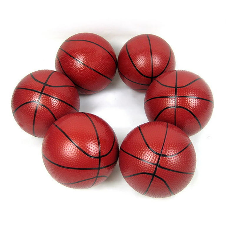 Mini Rubber Basketballs, 4ct