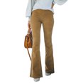 thumbnail image 1 of Txlixc Pantalones de mujer, cintura elástica, pantalones de campana de piernas anchas Txlixc  moda, 1 of 8