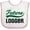 White and Pink, variant on Inktastic Logging Future Logger Boys Baby Bib