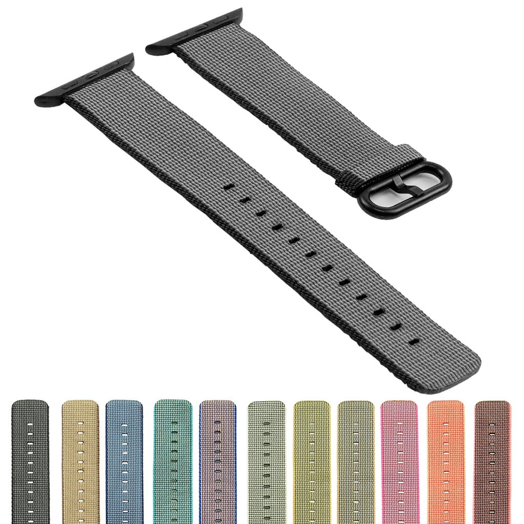 StrapsCo Woven Nylon iWatch Band Strap for Apple Watch 38mm 42mm