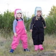 thumbnail image 5 of JAN & JUL Baby Girls Rain Pants With Bib Lightweight (Watermelon Pink, 1-2T), 5 of 6