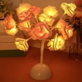 thumbnail image 6 of LSLJS Artificial Rose Flowers Table Lamp, Valentine Decorations,11.8" Bouquet Pink Rose Decorative LED Lights Battery Operated Warm White Bedside Night Lamp Valentine's Gifts for Girlfriend Couple, 6 of 6