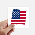thumbnail image 1 of America Map Stars Stripes Flag Shape Sticker Square Waterproof Stickers Wallpaper Car Decal, 1 of 1