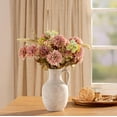 thumbnail image 6 of Ceramic Flower Vase Decor - 10 Inch Large White Rustic Table Flowers Vases Living Room Bedroom Plant Decorations Farmhouse Vintage for Kitchen Office Dining Desk House Women, 6 of 9
