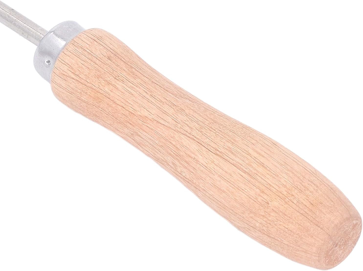 ABPETE Weld Seam Crochet, 6mm Diameter Wood Handle Hot Welding Crochet High Speed Steel Seam Tester Seam Needle for Roofing PVC TPO EPDM, WeldingAccessory