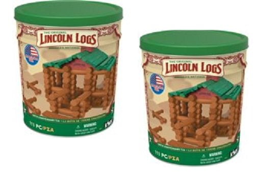 lincoln logs 100th anniversary tin building set
