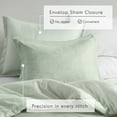 thumbnail image 5 of Regency Heights King/Cal King Comforter Sets, Reversible 3 Piece Extra Soft Bedding Set, Chambray Print Sage Green Comforter Bed Set with Pillow Shams, 5 of 11
