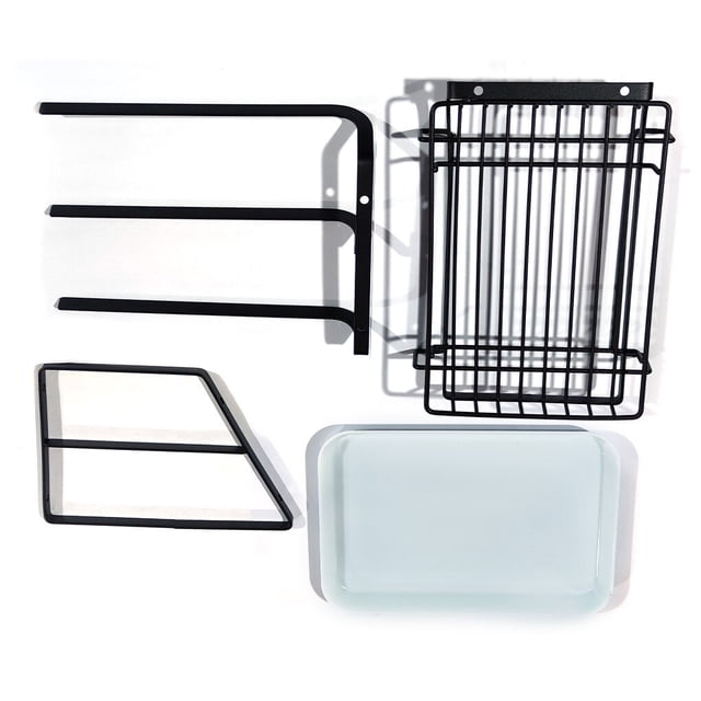 Bewildely Estante para toallas, fregadero de cocina, soporte de esponja para paños de cocina, organizador de almacenamiento de drenaje de acero Almacenamiento y organización del hogar