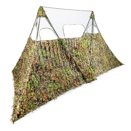 Nukem Grab & Go Hunting Ground Blind Double Up System – Mossy Oak Obsession 3D Leafy – Lightweight & Portable – Provides Maximum Concealment (Regular)
