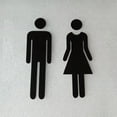 thumbnail image 1 of Chendee 1 Pair Acrylic Men&Woman Wc Door Sign Washroom Signage Sticker,Black, 1 of 9