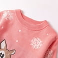 thumbnail image 4 of Bysome Baby Toddler Girls Sweater Boys Christmas Deer Long Sleeve Warm Knitted Pullover Xmas Tops Long Sleeve Crew Neck Cute Print Girls Sweater Pink Size 5-6 Years, 4 of 7