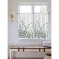 thumbnail image 2 of Sage Green Spring Floral Bathroom Window Curtain, Watercolor Elegant Pastoral Flowers Light Filtering Coffee Kitchen Curtains, Bedroom Living Room Curtains 2 Panel 84"x45", 2 of 6