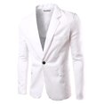 thumbnail image 1 of Mens Solid Color Slim Fit Business Casual Blazer, 1 of 4