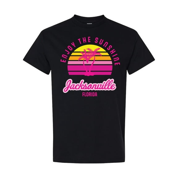 Inktastic Summer Enjoy the Sunshine Jacksonville Florida in Pink T-Shirt
