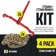 thumbnail image 2 of "DC Cargo Mall 3/8” Grade 70 Chain and Binder Kit |  Includes (2) Ratchet Binders and (2) Transport Chains | 6,600 lbs. Safe Working Load", 2 of 8