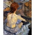 thumbnail image 2 of Toulouse-Lautrec, Henri 15x18 Gold Ornate Wood Framed with Double Matting Museum Art Print Titled - Detail La Toilette, 2 of 4