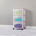 thumbnail image 3 of Sterilite 3 Drawer Cart - Pink, 3 of 5