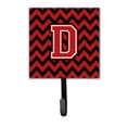 thumbnail image 1 of Letter D Chevron Black & Red Leash or Key Holder, 1 of 1