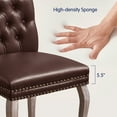thumbnail image 5 of Subrtex Upholstered Dining Chairs Set of 2, PU Leather Dining Chair with Nail heads Trim, Chairs Set for Kitchen Dining Room, Wine, 5 of 9