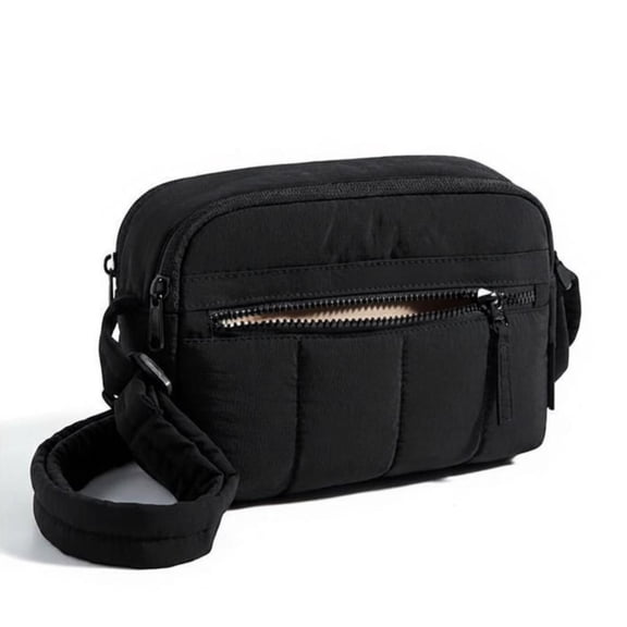 amagogo Crossbody Purse Quilted Shoulder Bag Fashion Handbag Soft Padded Polyester with Adjustable Strap and Contactless Block Slots for Women Travel