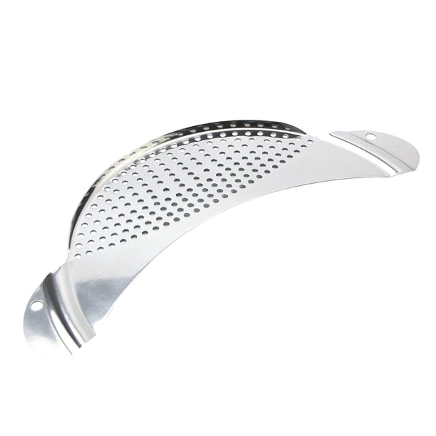 Escurridor de ollas de acero inoxidable para espaguetis y pasta, herramienta de cocina de fácil drenaje (plateada)