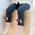 thumbnail image 3 of 1 PC Little Baby Girls Ankle Length Knit Footless Tights Bowknot Design with Ruffle, 3 of 5