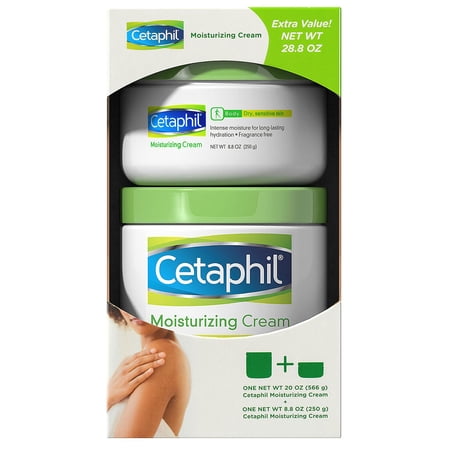 Cetaphil Moisturizing Cream for Dry  Sensitive Skin  (20 oz and 8.8 oz  2 Pack)