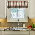 thumbnail image 2 of Yayeee Kitchen Valance Rod Pocket 54" x 18" Living Room Window Curtain, Black Tartan, 2 of 6
