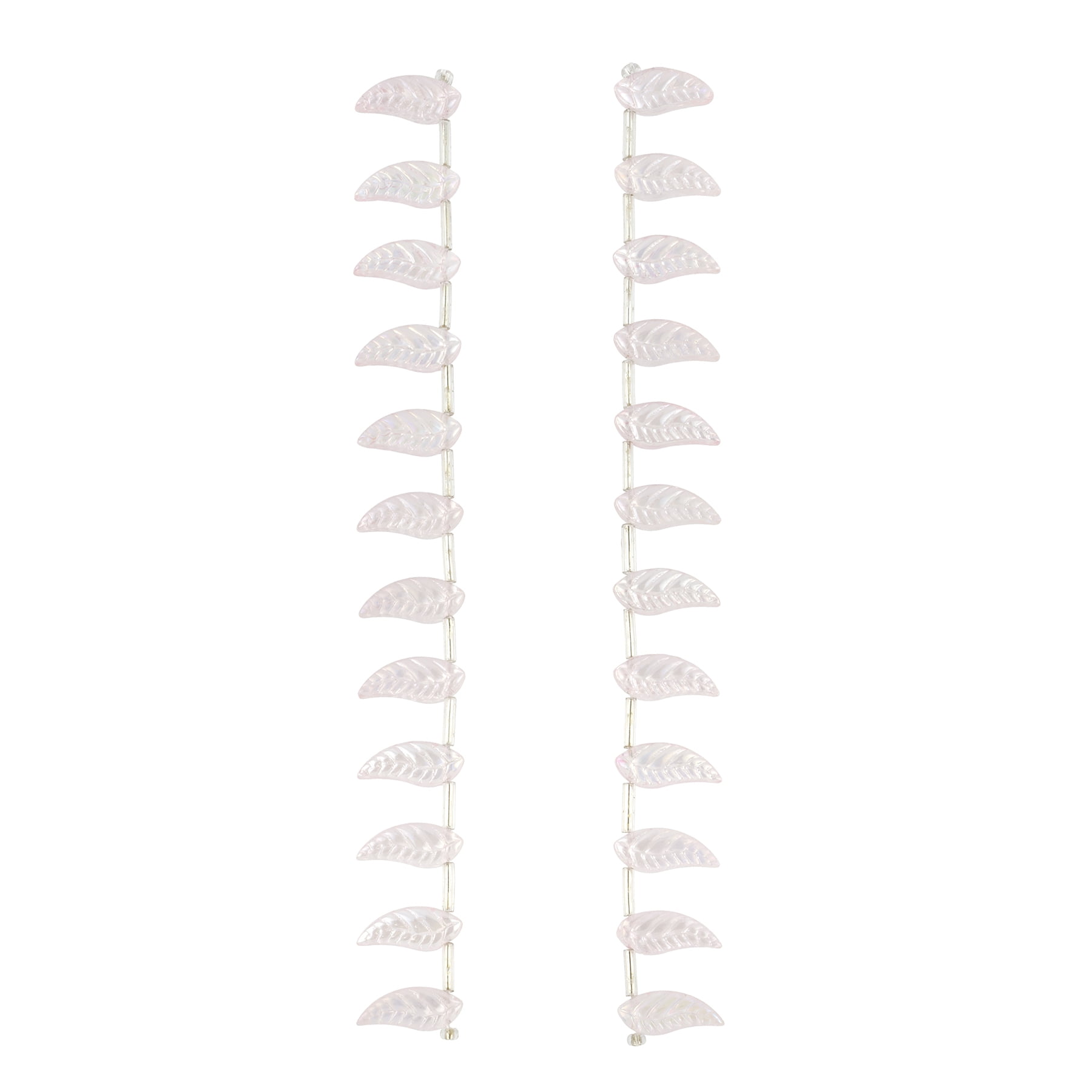 Bead Landing Pink Glass Leaf Beads, 18mm, 12 Packs: 24 ct. (288 total)