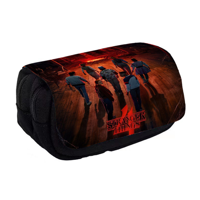 New Stranger Things Pencil Case Student Double Flap Stationery Stranger