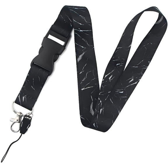 CCOCC 2026 New Detachable Black Keychain Lanyard Key Lanyard for Men - Premium Soft Fabric Neck Holder for Work,School,Travel,Events