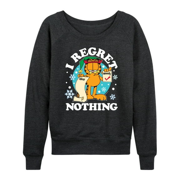 Garfield - I Regret Nothing - Women's Lightweight French Terry Long Sleeve Shirt