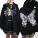 thumbnail image 2 of Gibobby Sudadera de terciopelo con cremallera Sueter Cardigan Women's Impressed Coat Sports Hoodie Loose Zipper Coat Femen's Coat （Negro， XL), 2 of 5