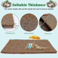 thumbnail image 3 of Reptile Mat Natural Coconut Fiber Turtle Lizard Rug, 3 Pieces Pet Terrarium Liner, Suitable For Gecko Chameleon Snake Lizard Turtle Bedding Mat Reptil, 3 of 5