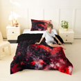 thumbnail image 2 of Metsweet Gothic Wildlife Dragon Twin Comforter Sets 2pcs, Maple Leaves Bedding Set, Black Red,Black Reversible,1 Comforter and 1 Pillowcase, 2 of 6